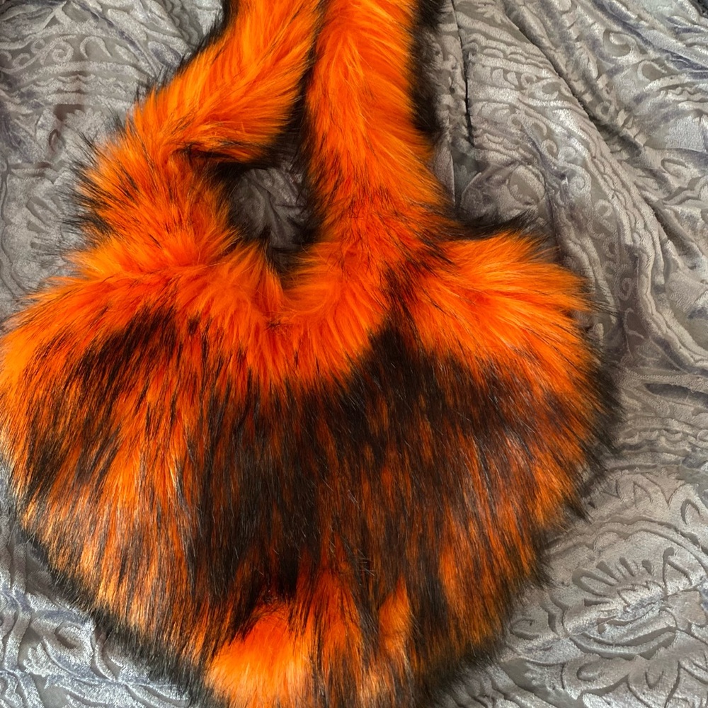 Orange Fur Crossbody/Shoulder Bag